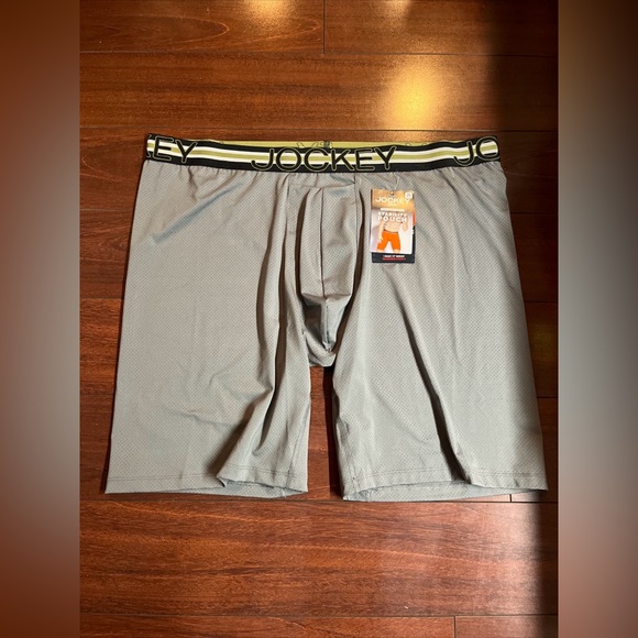 4 Jockey Breathable Mesh Quad Short Brief XXL Gray 11” Inseam Stability Pouch - Picture 2 of 11